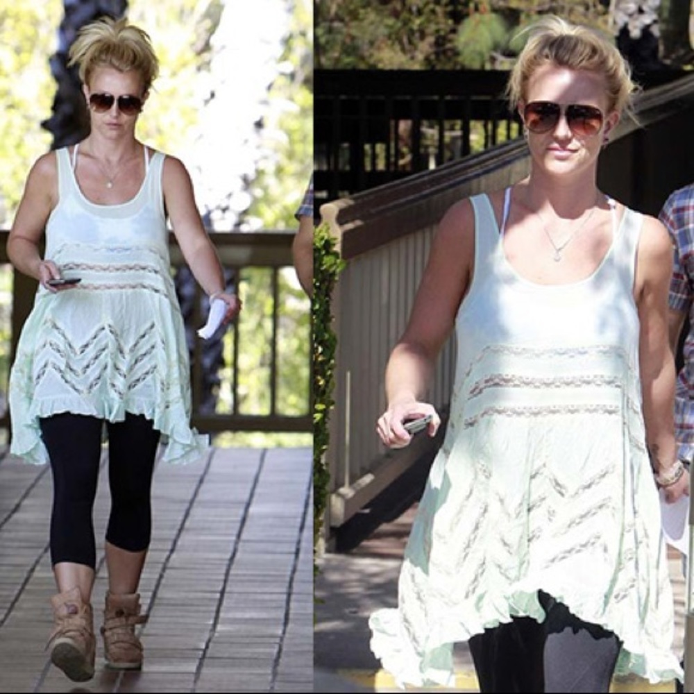 Free People Voile & Lace Trapeze Slip Dress